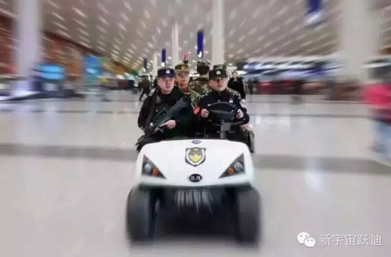 跃迪电动巡逻车服务于首都国际机场公安—『国门的卫士』
