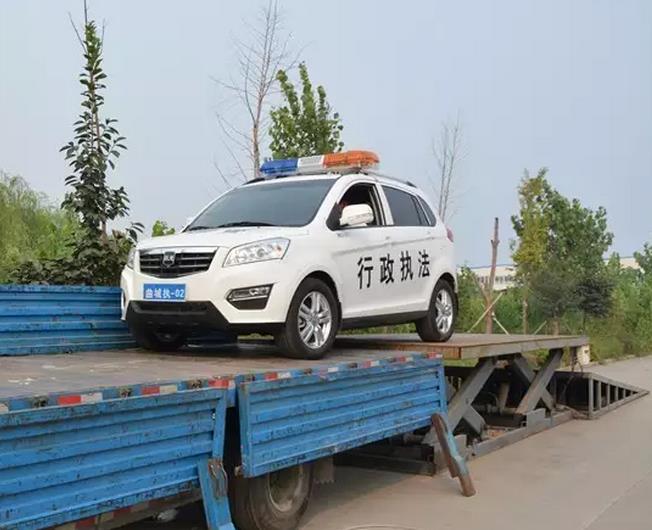 跃迪电动巡逻车批量发车山东曲阜城市管理行政执法局