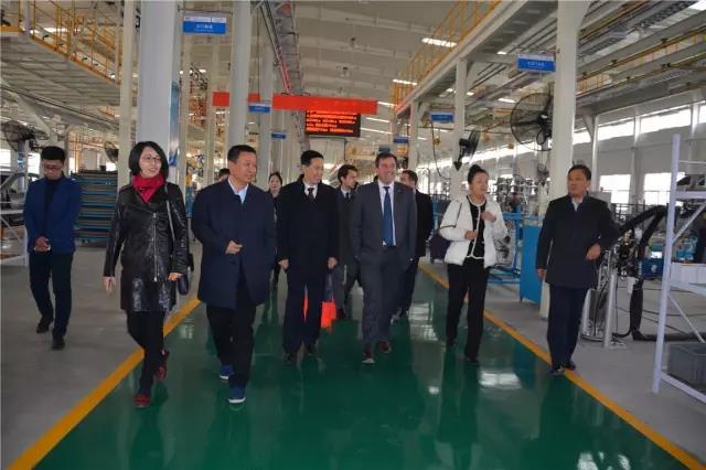 乌拉圭驻华大使费尔南多·卢格里斯到河北跃迪新能源科技集团参观考察