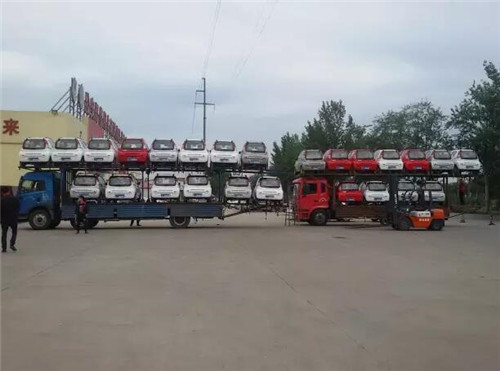 跃迪电动汽车批量发车江苏——将幸福驶进千家万户