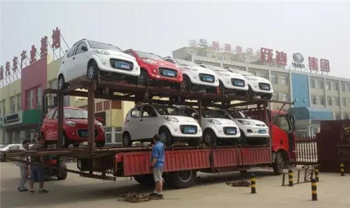 跃迪电动汽车批量发车湖北——把爱带回家