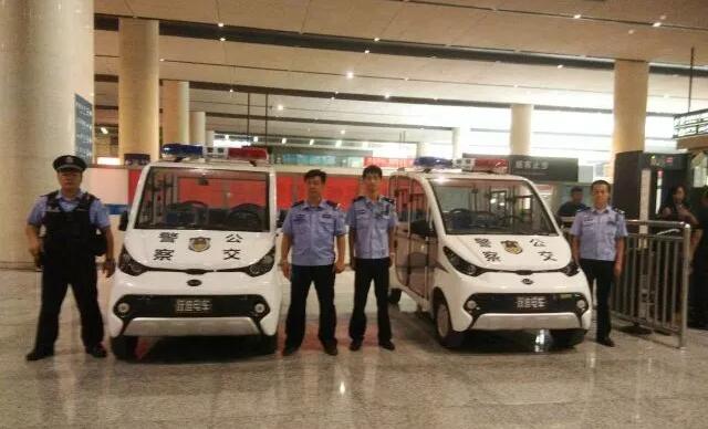 跃迪电动巡逻车,火车站执勤