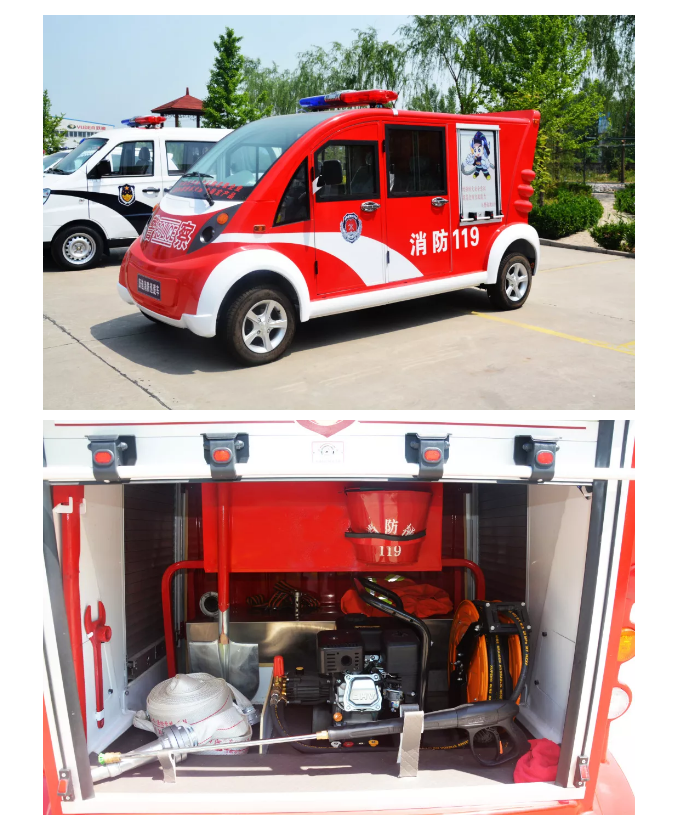 河北师范大学：跃迪消防巡逻车“上岗 ” 服务新生消防演练