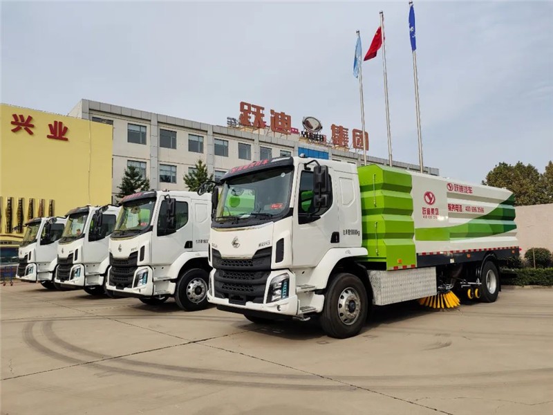 让绿色拥抱生活丨跃迪纯电动洗扫车发往安徽