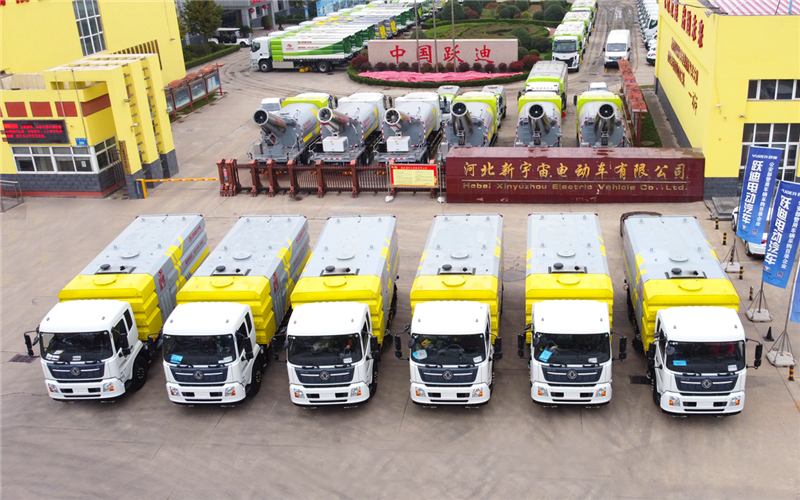 低碳 环保丨跃迪新能源渣土车 环卫车守护美丽城市